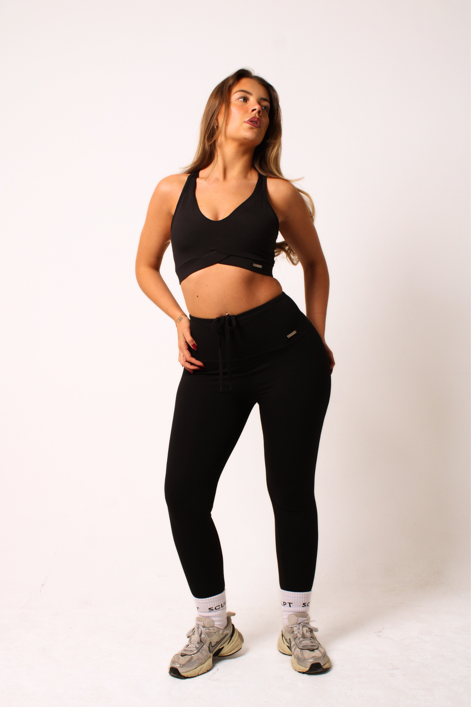 Sculpt Activewear | Hybrid High Waisted Leggings Black
