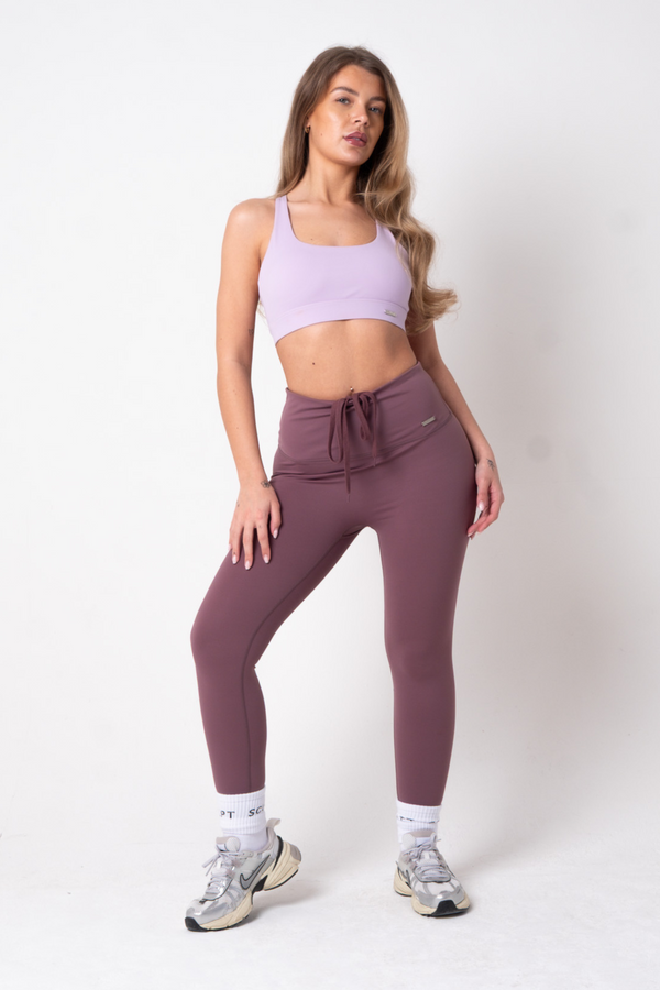 Hybrid High Waisted Leggings Deep Plum