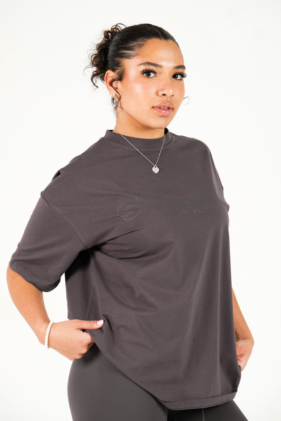 Oversized Short Sleeve Logo T-Shirt Stone
