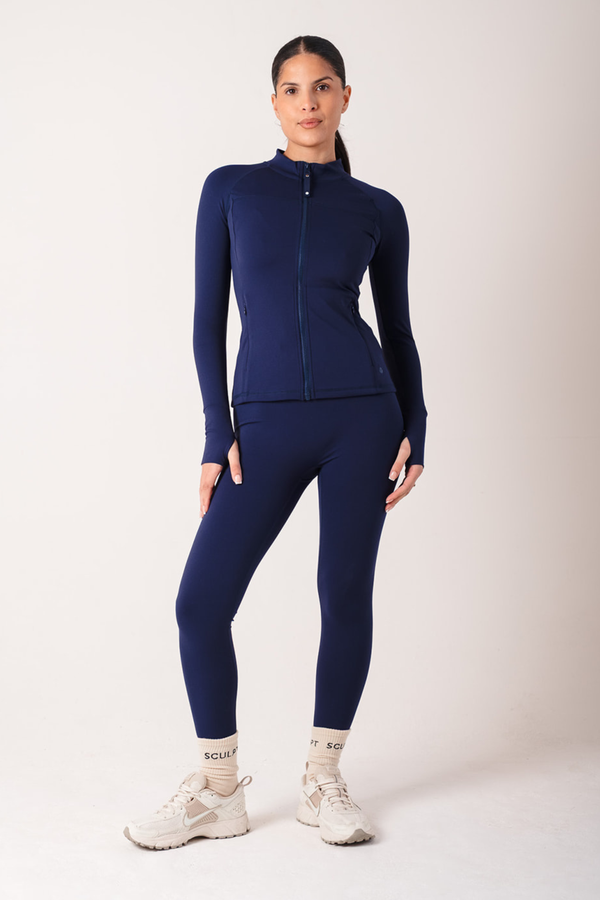Hybrid High Waisted Leggings Navy