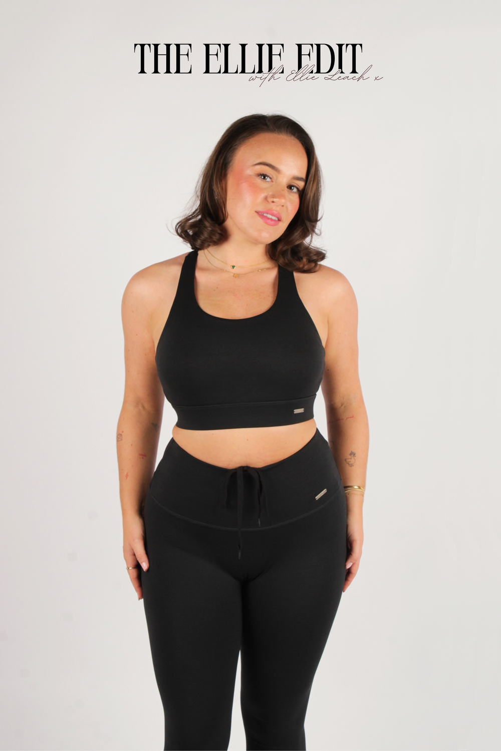 Longline High Support Tank Bra Suede Black
