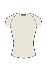 Basic Fitted Short Sleeve Tee Greige