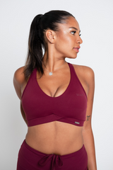 Tierra Sports Bra Wine