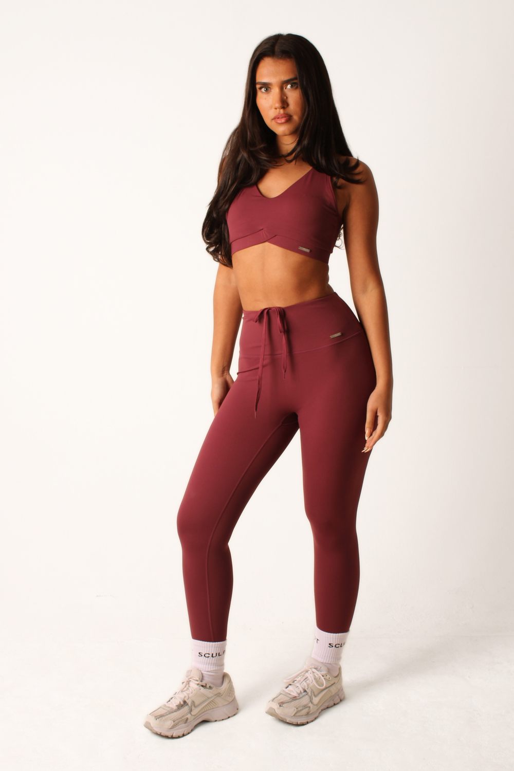 Hybrid High Waisted Leggings Açai