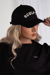 Sculpt Signature White Embroidered Cap Black