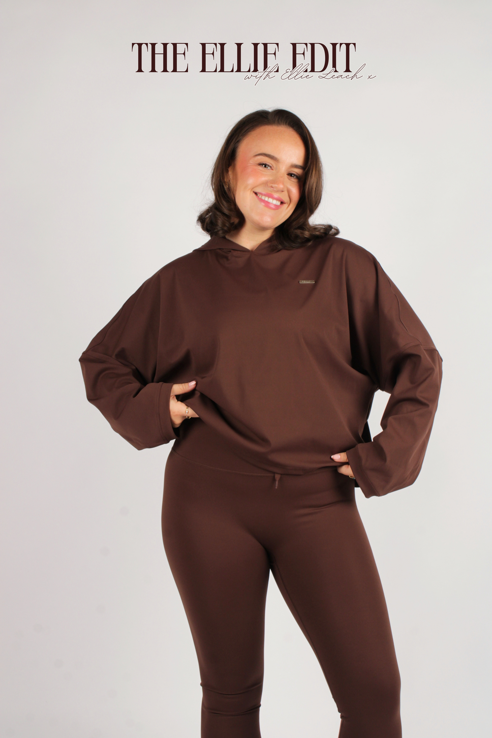 Oversized Light Hooded Jacket Mahogany