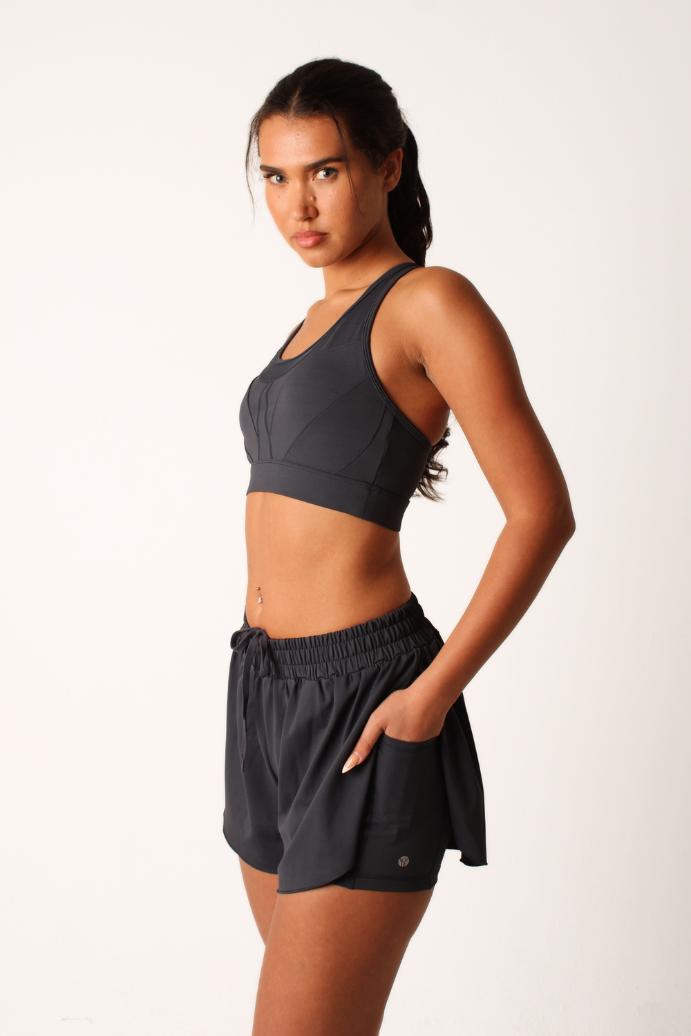 Performance Layered Fitted Shorts Impact Blue