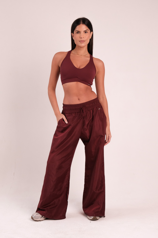 Lightweight Parachute Pants Maroon