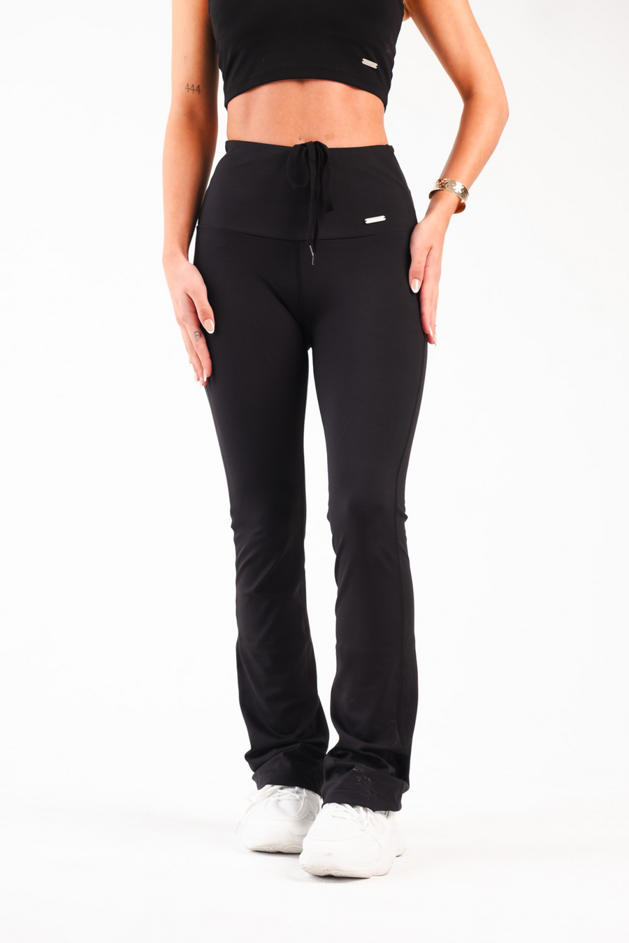 Original Signature High Waisted Flares Black