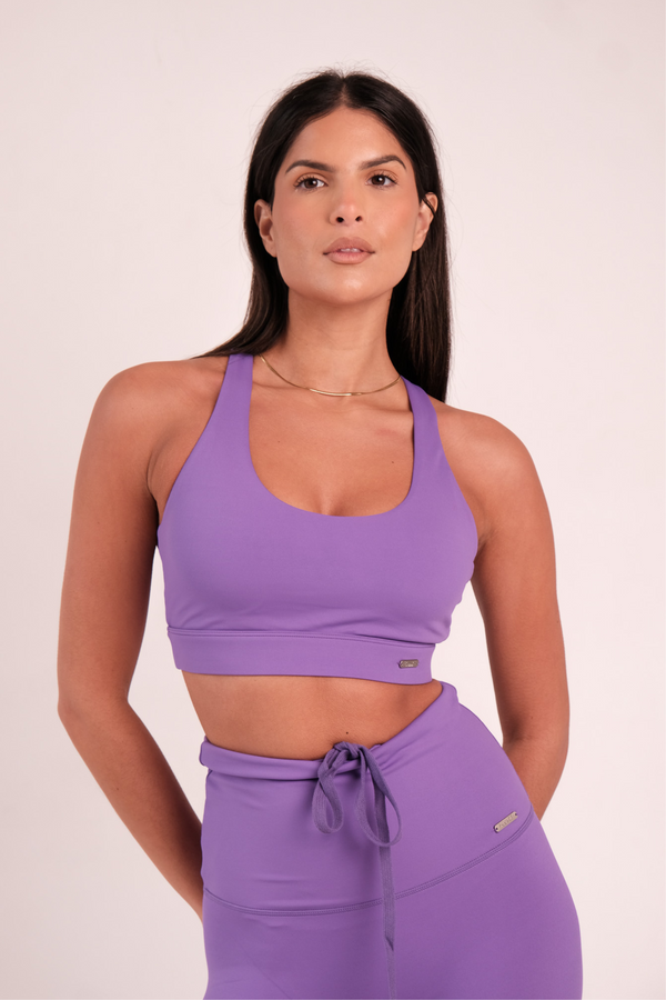 Cross Back Sports Bra Violet