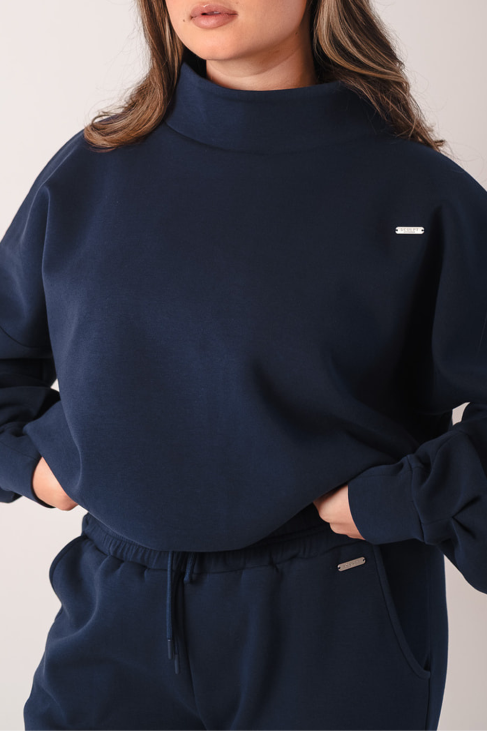 Funnel High Neck Oversized Jumper Sapphire