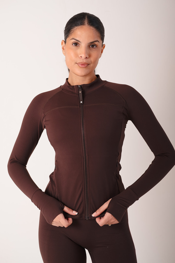 Reform Fitted Zip Through Jacket Espresso