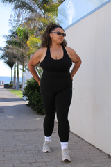 Hybrid High Waisted Leggings Black