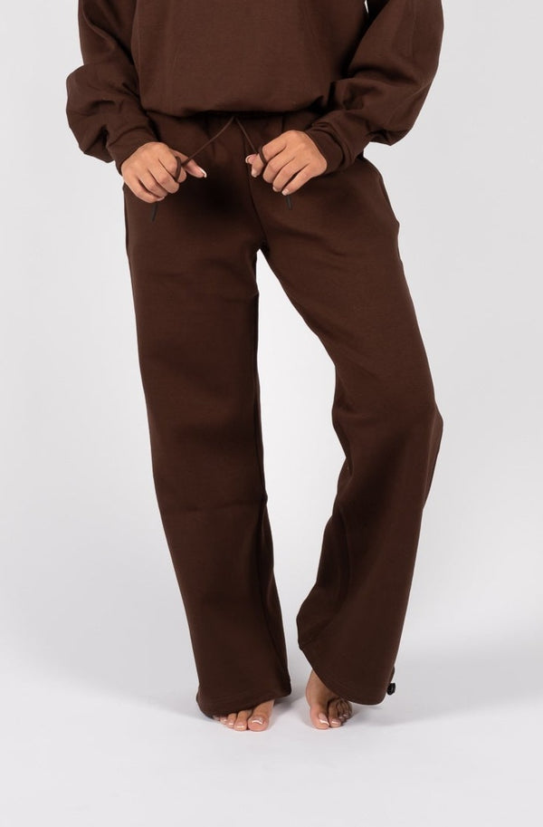 Adjustable Wide Leg Oversized Joggers Cocoa